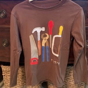 MINI Boden Boys Long Sleeve distressed T Shirt Size 9/10 Gently worn